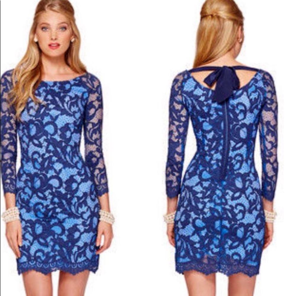 Lilly Pulitzer Aaliyah TwoTone Tie-Back Lace Dress